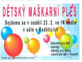 Plakát na Dětský maškarní ples 23. 2. 2014